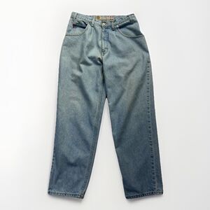 VINTAGE Bugle Boy Jeans Baggy Fit Gold Tag Pleated 90's Denim Men 34x32 Skate